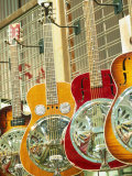 Showcase Displaying Dobro Resonating Guitars