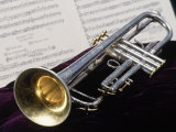 Silver Trumpet with Music Sheet