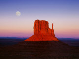 Moon Over Monument Valley, Arizona Photographic Print