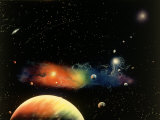 Buy Space Illustration of Stars and Planets at AllPosters.com