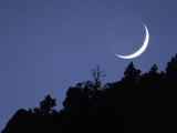 Setting Crescent Moon, Zion National Park, UT