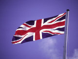 British Flag Flying on a Pole