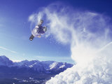 Snowboarder Leaping Through the Air