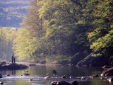 Father and Son Fly-Fishing, Deerfield River, MA