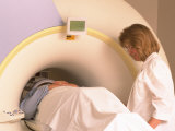 Technician Positioning Patient for Mri