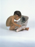 Baby Reading Newspaper