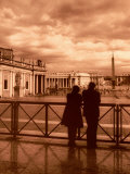 Couple at St. Peter's Sq, Vatican, Rome, Italy