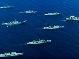 Military Ships Out at Sea