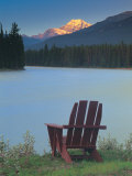 Chair by a River and Mountain