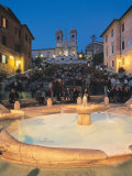 Buy Spanish Steps at Night, Rome, Italy at AllPosters.com