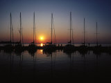 Boat Masts and Sunset, WI
