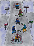 Illustration: Winter Street Hockey