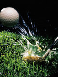 Golf Club Hitting Ball