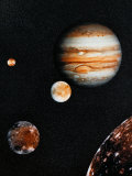 View of Jupiter and Moons from Voyager 1
