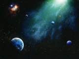 Buy Illustration of Planets and Glowing Star at AllPosters.com