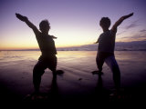 Yoga on the Beach at Sunset