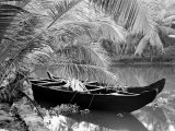 Kovalum, Kerala, India, Boat in Village