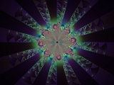 Abstract Fractal Design on Dark Background