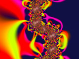 Buy Abstract Pink, Yellow and Red Patterns on Navy Background at AllPosters.com