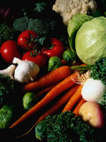 Carrots, Tomatoes, Lettuce, Garlic, and Broccoli