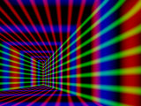 Buy Abstract Design with Blue Red and Green Laser-Like Lines on Black Background at AllPosters.com