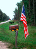 Buy American Flag on Rural Mailbox, North Florida at AllPosters.com