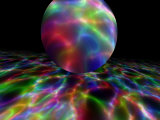Buy Abstract Bubble Over Multi-Colured Liquid Against Black Background at AllPosters.com