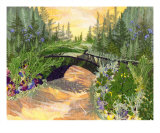 Bridge Garden - Pressed Flower Art