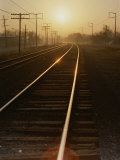 Buy Morning Sun Shines on Railroad Tracks at AllPosters.com