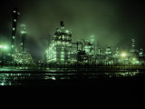 Buy Chemical Plant at Night at AllPosters.com
