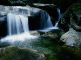 A Small Waterfall Located in the Borneo Rainforest