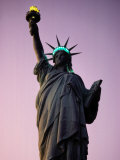 Buy Twilight View of the Illuminated Statue of Liberty at AllPosters.com