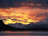 Buy Sunset over Lowell Glacier, Alsek River, Alaska at AllPosters.com