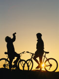 Buy Mountain Bikers Take a Water Break While on the Trail at AllPosters.com