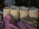 Tortillas Sold at an Outdoor Stand