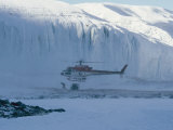 A Helicopter Delivers Supplies to Scientists Working in Antarctica
