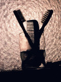 Buy A Comb and Two Toothbrushes on a Bathroom Windowsill at AllPosters.com