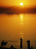 People on the Shore of the Nile at Sunrise