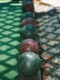 Wooden Balls That are Bowled in the Italian Game of Bocce