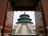 A Doorway Opens to Show the Steps That Lead up to the Hall of Prayer for Good Harvests