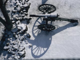 Fresh Snowfall Outlines a Cannon in This Winter View of Gettysburg
