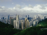 Hong Kong Island and the Bay with Kowloon on the Far Shore