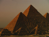 Giza Pyramids from Left- Kings Menkure, Khafre and Khufu