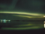 The Aurora Borealis over the Great Slave Lake Near Yellowknife