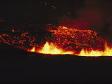 Buy The Red and Yellow Glow of Molten Lava from Kilauea at AllPosters.com