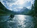 Canoeists on Swiftcurrent Creek