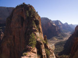 Buy Picnickers Eat on a Narrow Ledge Over the Valley, Zion National Park, Utah at AllPosters.com