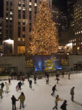 Rockefeller Center and the Famous Christmas Tree,Rink and Decoration, New York City, New York