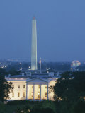 The White House, Washington Monument, and Jefferson Memorial at Dusk