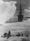 Antarctic Expedition of Robert Scott on Ice with Ship 